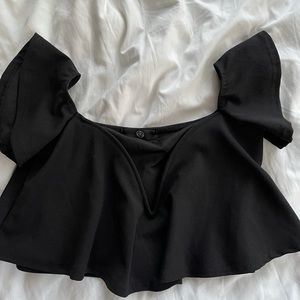Flouncy Off the shoulder crop top